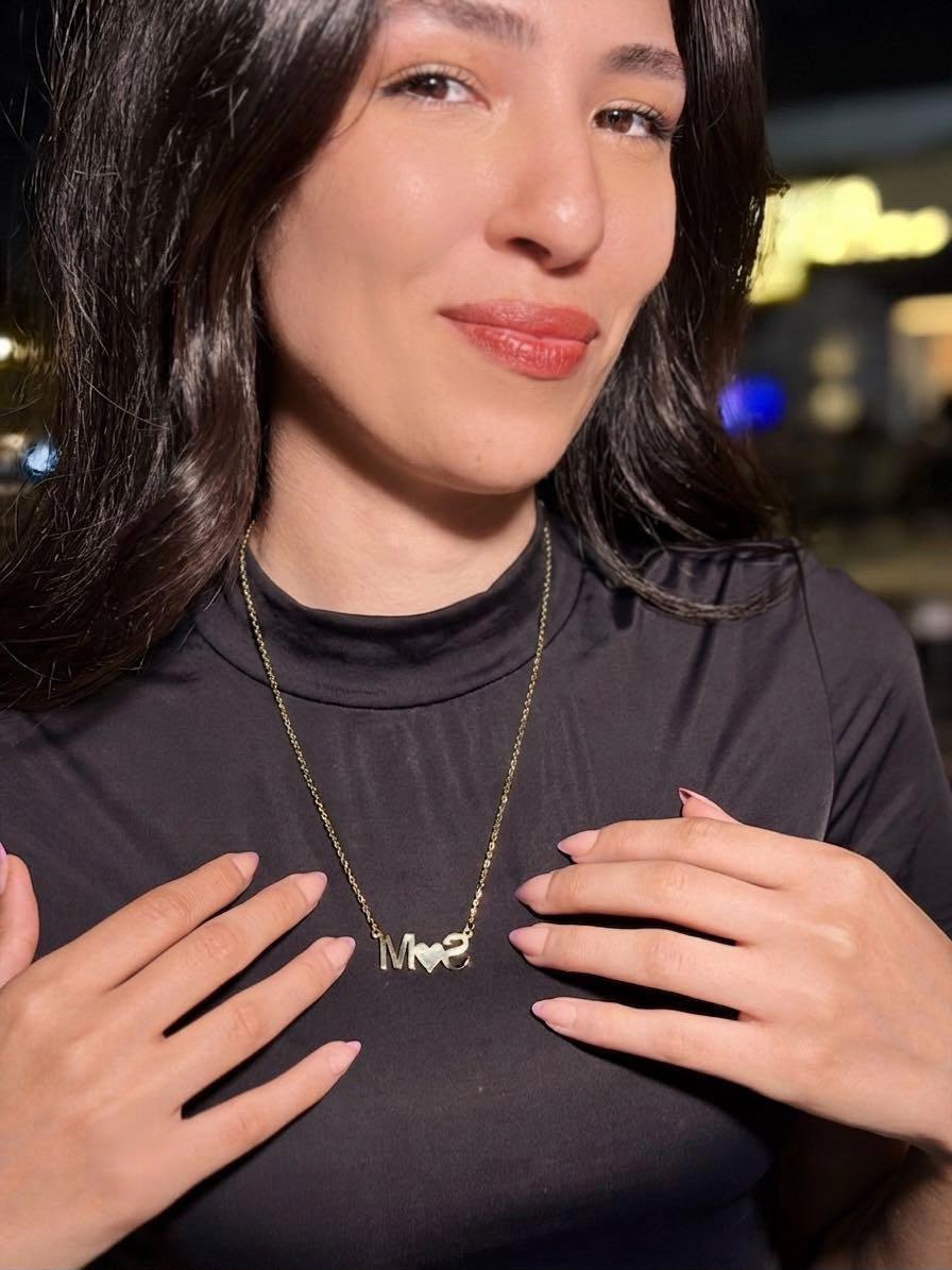 Heart Initial Necklace